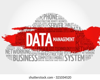 Data Management word cloud, business concept