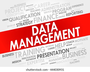 Data Management Word Cloud Collage Business Stock Vector (Royalty Free ...