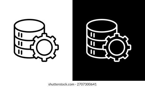 Gestión de datos con diseño de conjunto de iconos