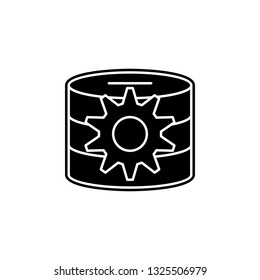 data manege, database, setting icon. Simple outline vector of Web Design Development  set icons for UI and UX, website or mobile application on white background