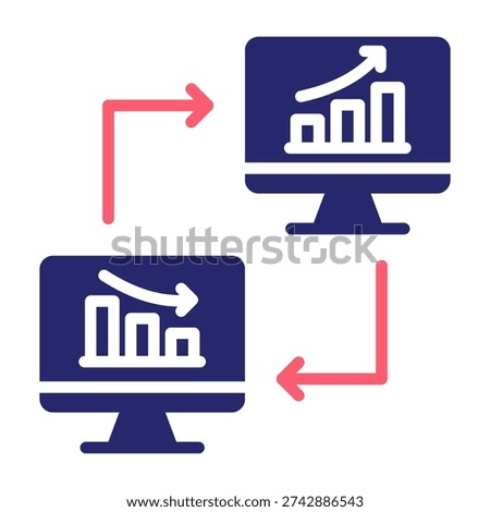 Data Manipulation Icon Color Fill Style Vector Illustration