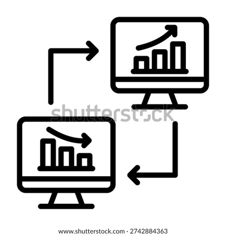 Data Manipulation Icon Line Style Vector Illustration