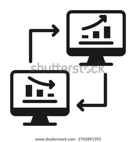 Data Manipulation Icon Mixed Style Vector Illustration