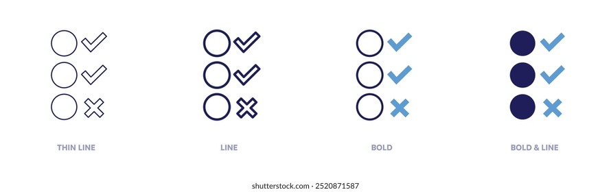 Data marketing icon in 4 different styles. Thin Line, Line, Bold, and Bold Line. Duotone style. Editable stroke.