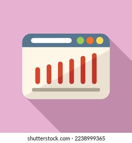 Icono de marketing de datos vector plano. Medios en línea. Servicio social