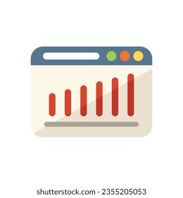 Datenmarketing-Symbol, flacher Vektor. Online-Medien. Sozialdienst einzeln