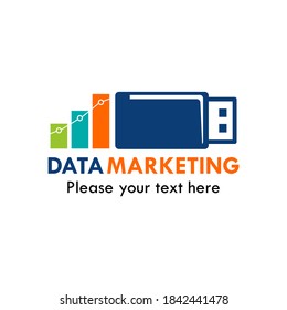 Vorlage für das Datenmarketing-Logo. es gibt usw. mit Graphen