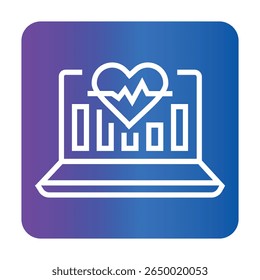 Icono plano de color de la medicina de datos. Firme para la página del Web, App móvil, Botón, logotipo. Vector Botón aislado. Trazo editable.