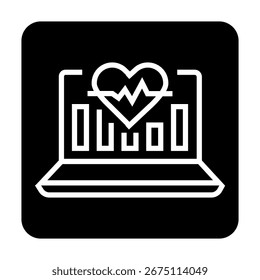 Icono plano de color de la medicina de datos. Firme para la página del Web, App móvil, Botón, logotipo. Vector Botón aislado. Trazo editable.