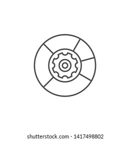 Data Menagement Related Vector Thin Line Icon. Isolated on White Background. Editable Stroke. Vector Illustration.