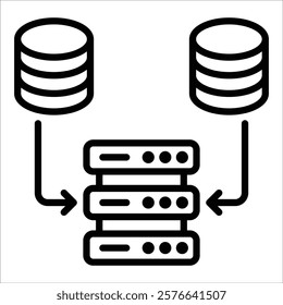 Data Merge Icon Element For Design