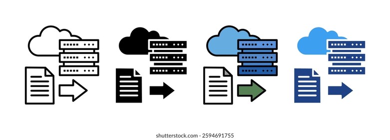 Data Mesh Icon Set Multiple Style Collection