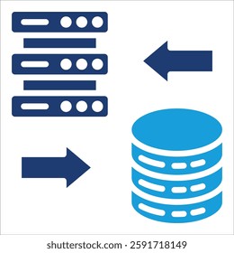 Data Migration Icon Element For Design