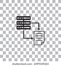 data migration icon , technology icon