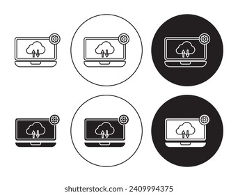 Data Migration Vector Illustration Set. Data migration technology arrow sign suitable for apps and websites UI design style.