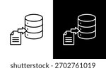 Data Migration White Icon Set Design