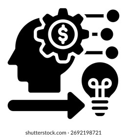 Elemento De Ícone Da Mentalidade De Dados Para Design