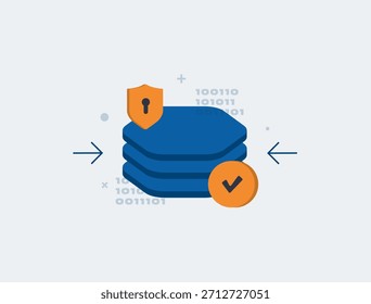 O princípio de minimização de dados na conformidade com o GDPR limita a coleta ao essencial. Políticas de minimização de dados em gerenciamento de risco de privacidade, regulamentos de 2026 para processamento seguro. Ilustração vetorial