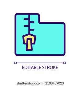 Data mining file archive RGB color pixel perfect icon. Storage virtual information. Digital data tool. Isolated vector illustration. Simple filled line drawing. Editable stroke. Arial font used