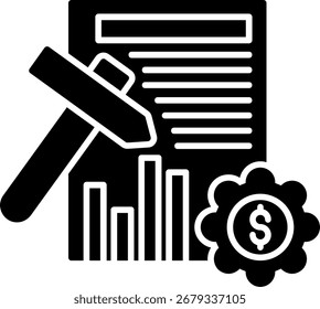 Data Mining Glyph Style Icon Design