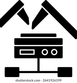 Data Mining Glyph Vector Icon Design