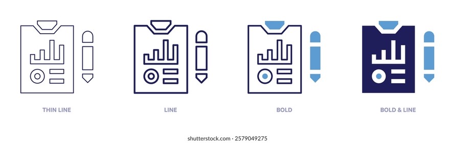 Data mining icon in 4 different styles. Thin Line, Line, Bold, and Bold Line. Duotone style. Editable stroke.