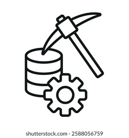 data mining icon collection .design style with background