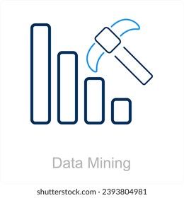 Data Mining and data icon concept