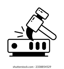 Data mining icon design, data digging vector in modern style, ready to use