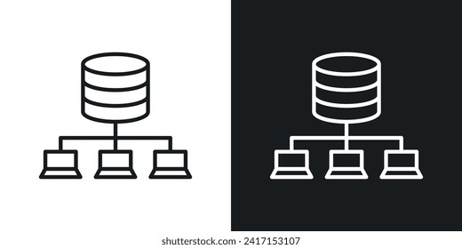 Data mining icon designed in a line style on white background.