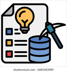 Data Mining Icon Element For Design