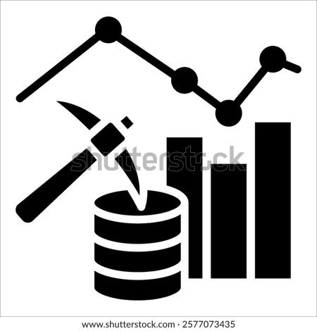 Data Mining Icon Element For Design