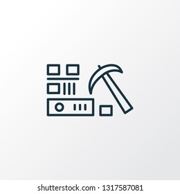 Data mining icon line symbol. Premium quality isolated datacenter element in trendy style.