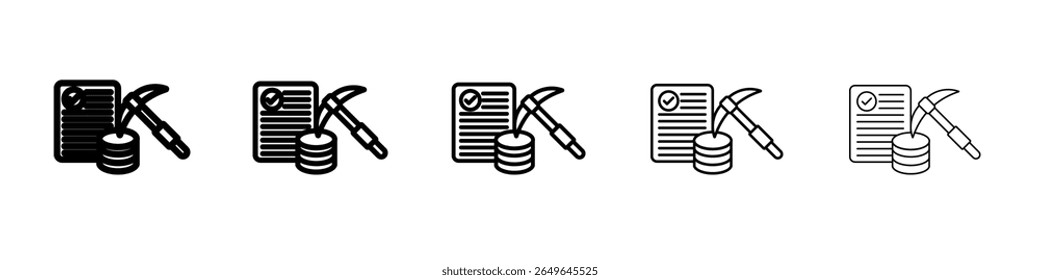 Data Mining icon outline simple illustration isolated
