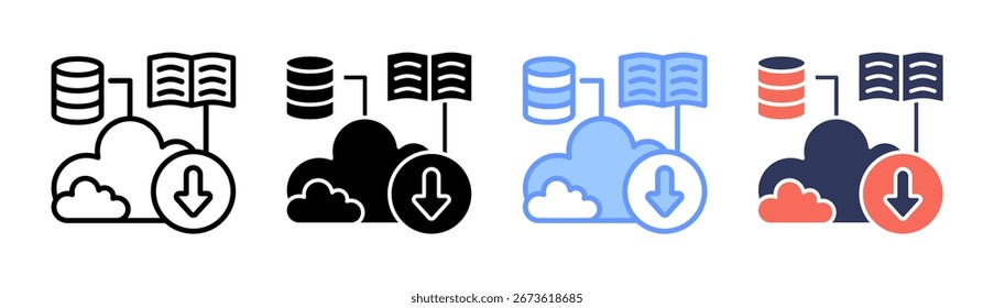 Data Mining Icon Set Multiple Style Collection