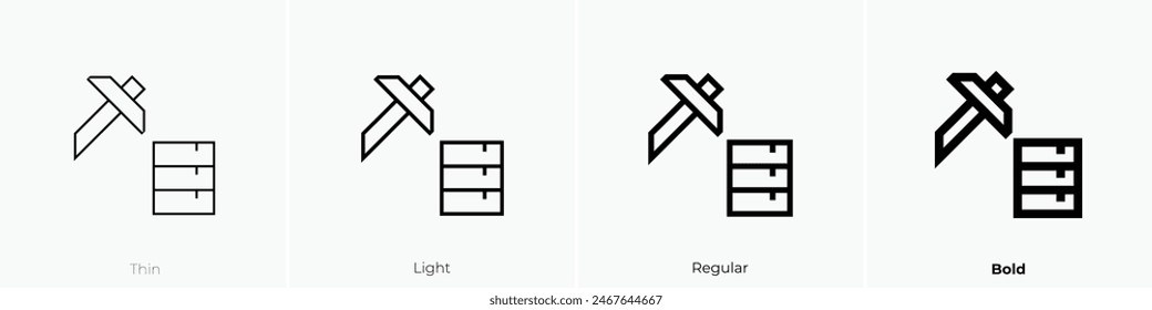 data mining icon. Thin, Light Regular And Bold style design isolated on white background
