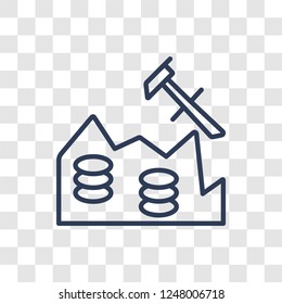 Data Mining icon. Trendy linear Data Mining logo concept on transparent background from Artificial Intellegence and Future Technology collection