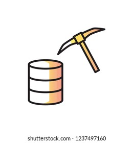 data mining icon vector design with shadow