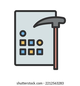 Data Mining Icon Vector Image. Can Also Be Used For Big Data. Suitable For Mobile Apps, Web Apps And Print Media.