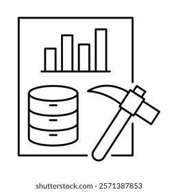 Data Mining – Pickaxe and Database Representing Extraction of Valuable Information