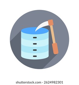 Data Mining rounded color, mini illustration icon. use for modern concept, print, UI, UX kit, web and app development. Vector EPS 10, related to artificial intelligence, technology theme