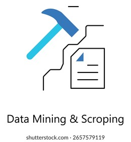 Design De Ícone De Vetor De Escopo E Mineração De Dados