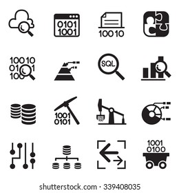 Data Mining Technology , Data Transfer , Data Warehouse Analysis Icon Set 2