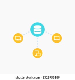 data mining vector flat icon