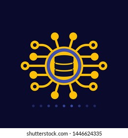 data mining vector flat icon