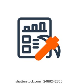 Data Mining Vector Icon Illustration