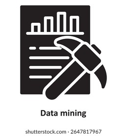 Data mining Vector Icon which can easily modify or edit
