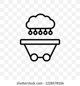 Data Mining vector linear icon isolated on transparent background, Data Mining transparency concept can be used for web and mobile