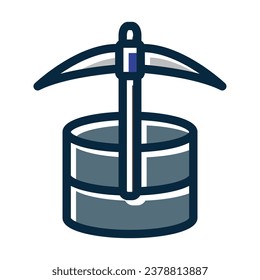 Data Mining Vector Thick Line Filled Dark Colors Icons For Personal And Commercial Use.
