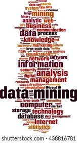Data mining word cloud concept. Vector illustration